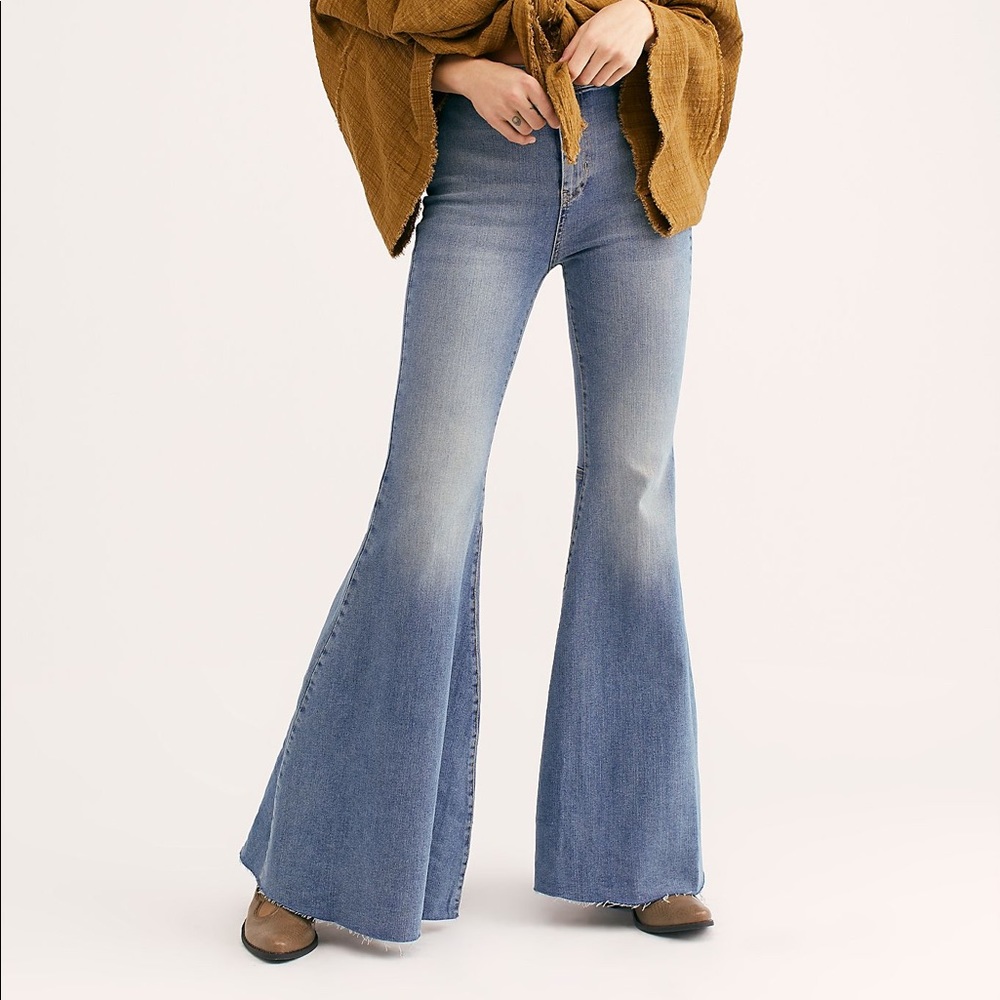 Free People Just Float On Flare Jeans